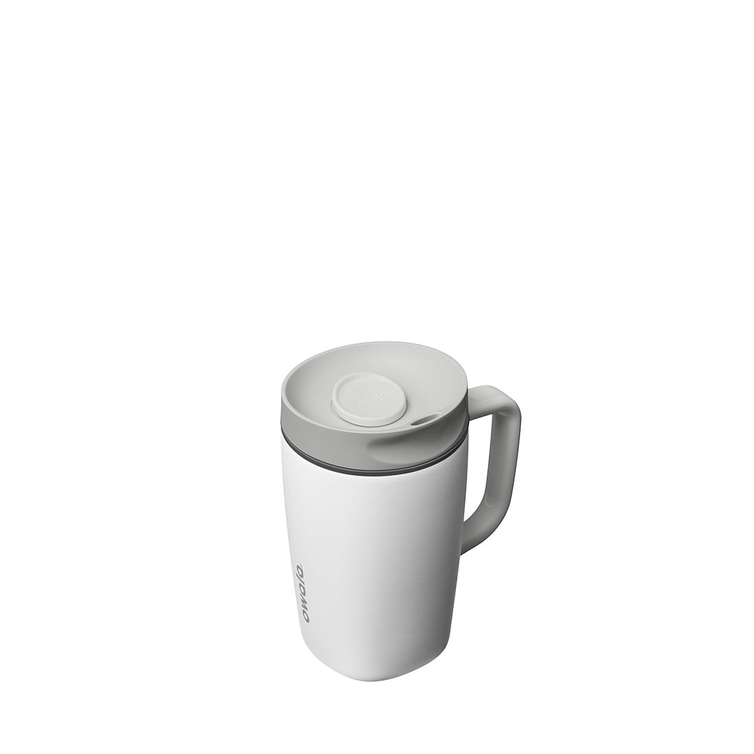 SmoothSip® Slider with Handle - Shy Marshmallow / 12oz / Stainless Steel