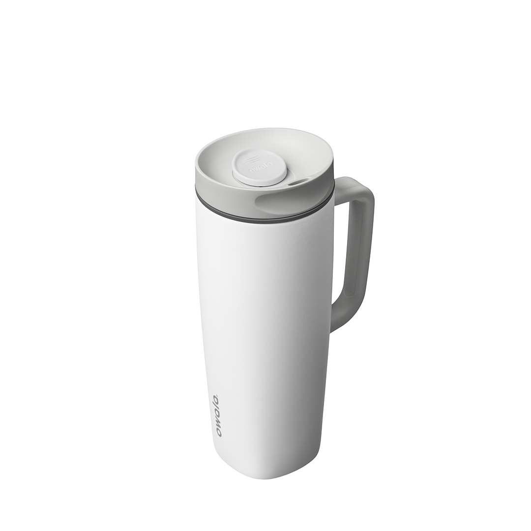 SmoothSip® Slider with Handle - Shy Marshmallow / 24oz / Stainless Steel