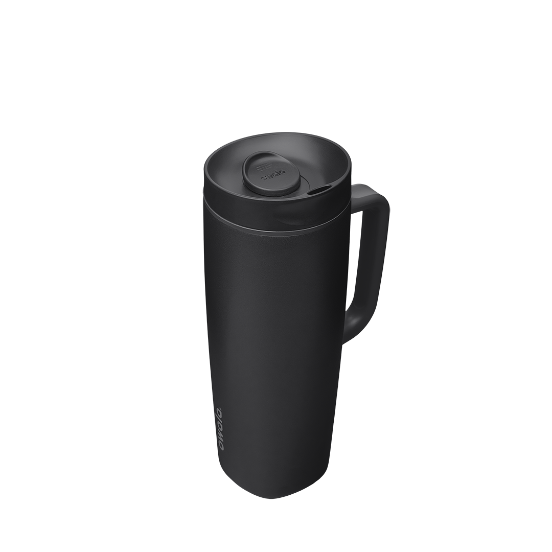 SmoothSip® Slider with Handle - Very, Very Dark / 24oz / Stainless Steel